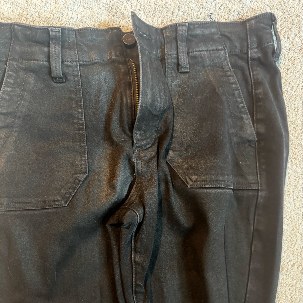 PAIGE black waxed jeans